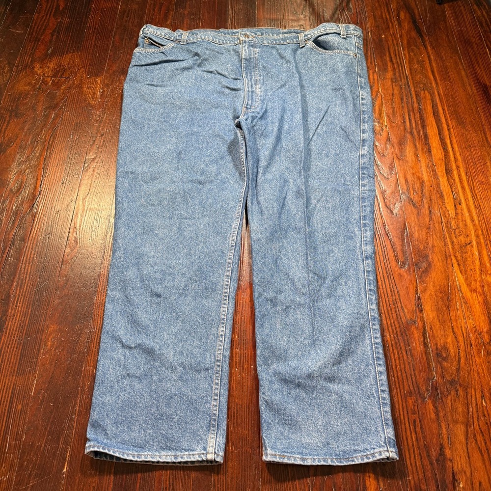 Vintage 80s Levis Jeans Mens 54x30 Blue Leather Tab Made in USA Straight Leg